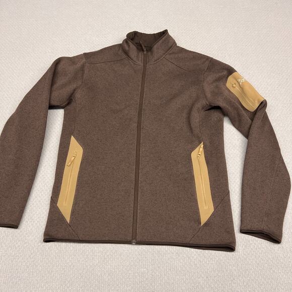 Arcteryx Covert Cardigan Jacket Mens Medium Brown Full Zip Outdoor Hiking Casual - Picture 1 of 7